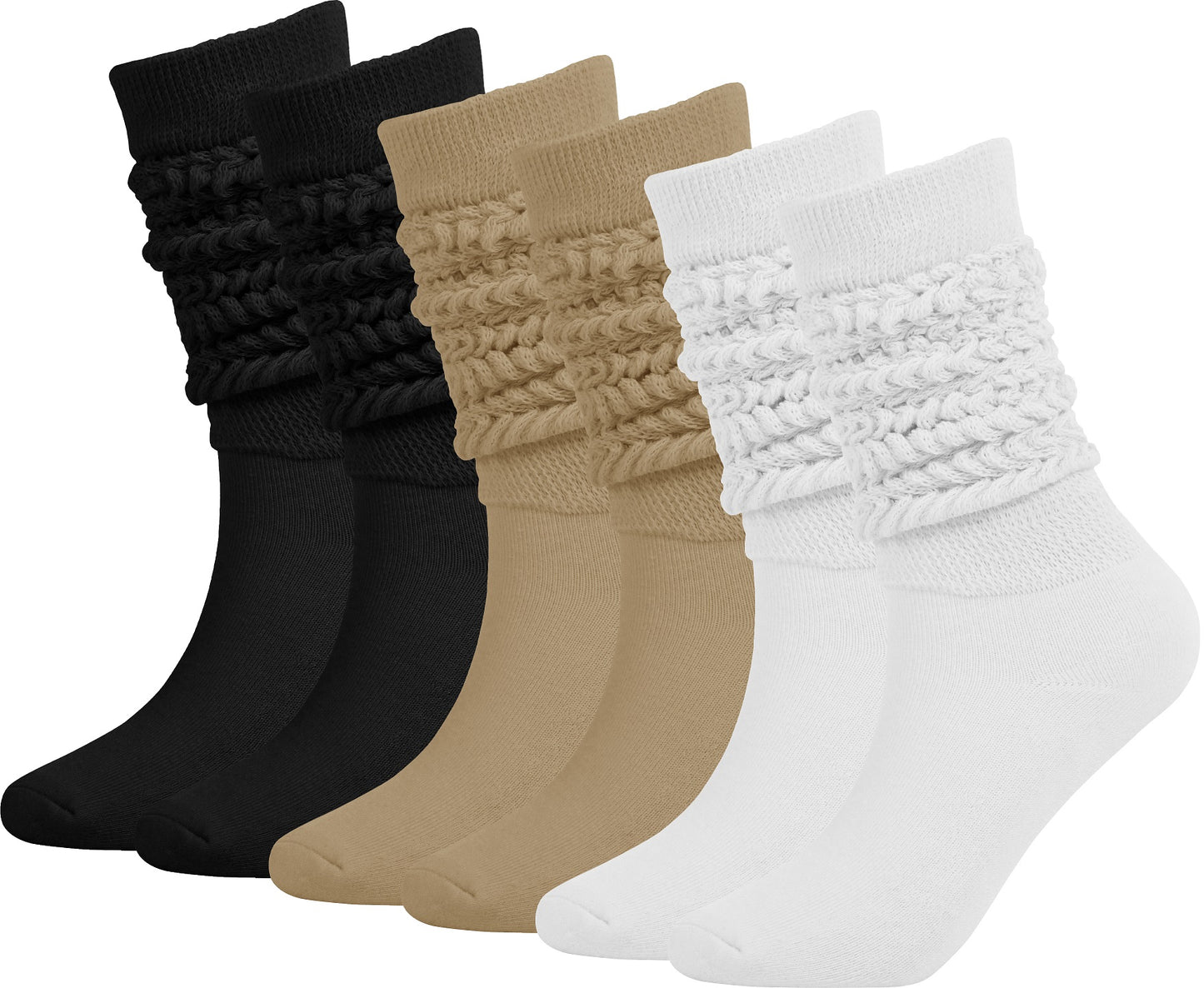 Sooneeya Slouch Socks Women Knee High Scrunch Socks Boot Socks