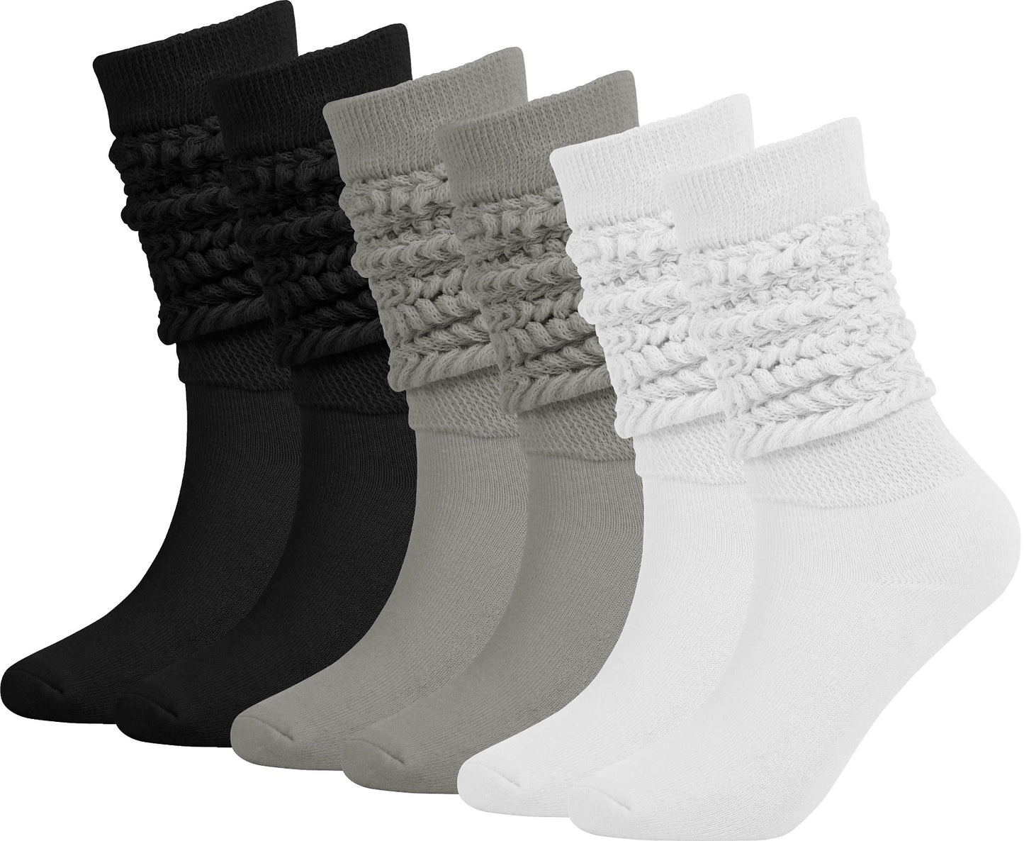 Sooneeya Slouch Socks Women Knee High Scrunch Socks Boot Socks